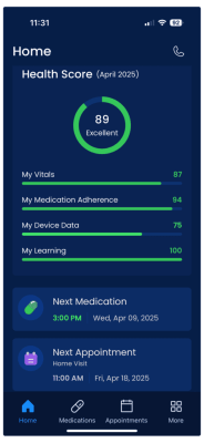 Clinic@Home Mobile App Homepage